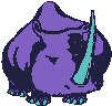Gif animé rhinocéros violet